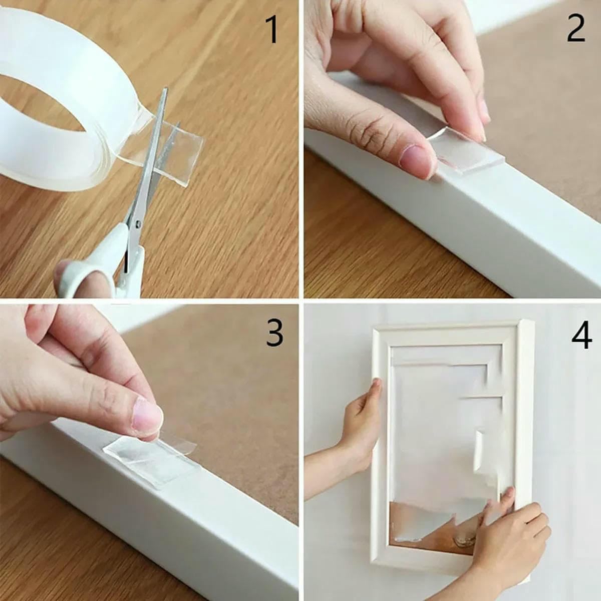Nastro biadesivo nano, colla extra forte, nastro bifacciale, nastro adesivo impermeabile senza traccia, nastro bifacciale riutilizzabile, 30 mm, nastr
