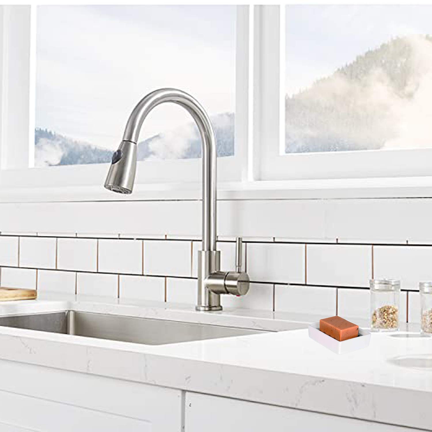 Jabonera De Cerámica De Acero Inoxidable Sus304 Para Baño, Jabonera De Doble Capa Con Drenaje Automático, Diga No Al Jabón Esponjoso, Fácil Limpieza (blanco) | En Línea