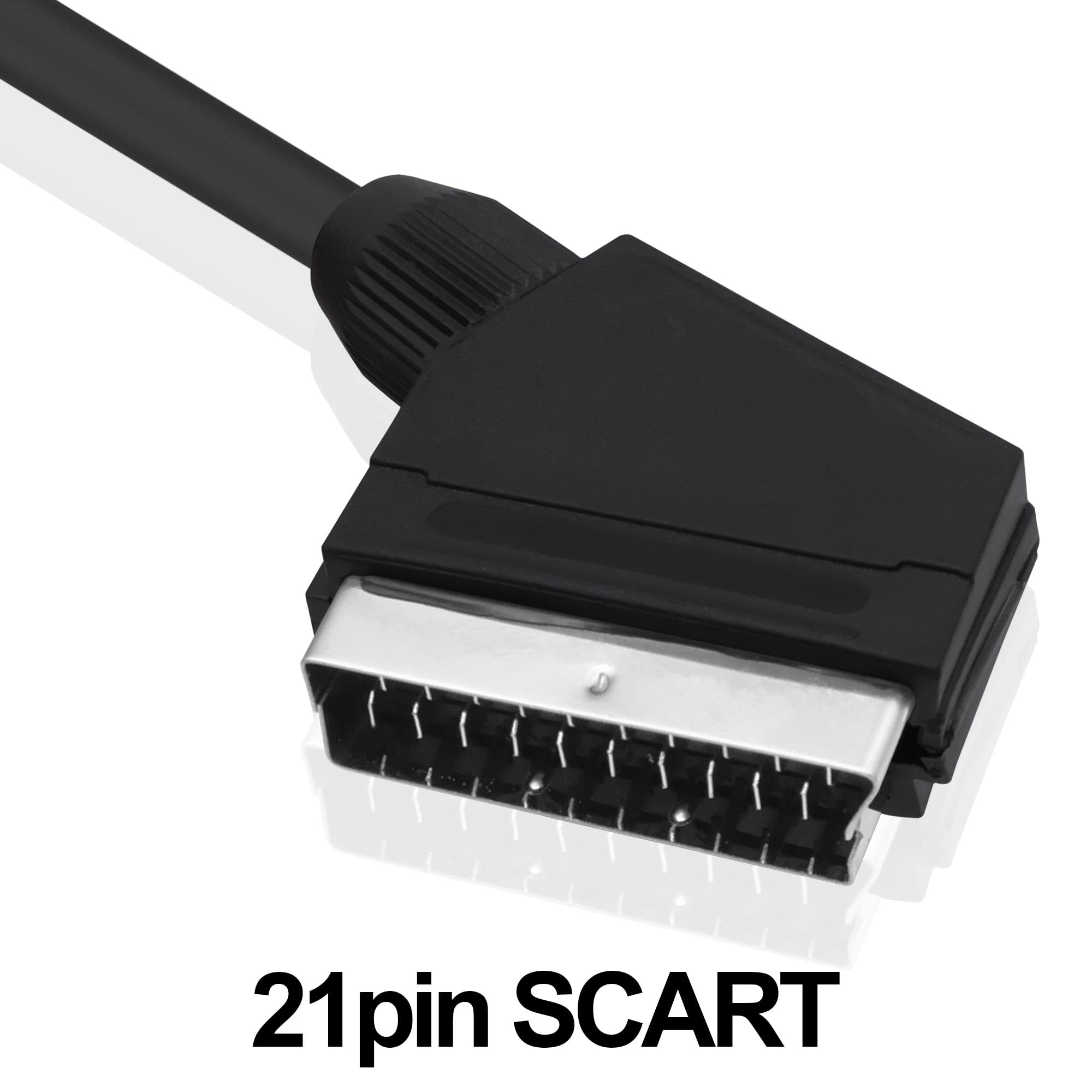 Câble conducteur DIN vers péritel 8 broches - Pour console de jeu - 21 broches - Fiche péritel RVB vers DIN 8 broches - Câble AV - Adaptateur audio vidéo - Pour console de jeu, TV, PC