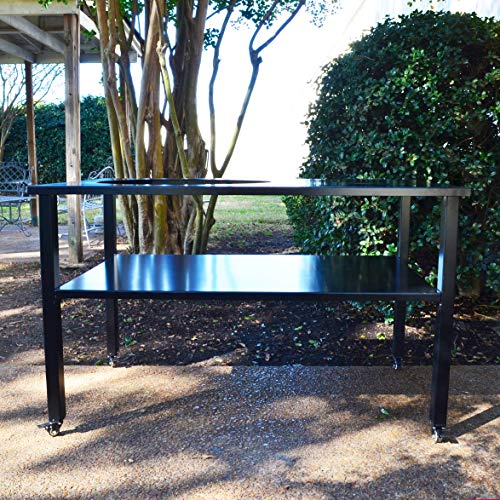 TITAN GREAT OUTDOORS Kamado Joe BGE Grill Table Fits XL Ceramic Grills Aluminum