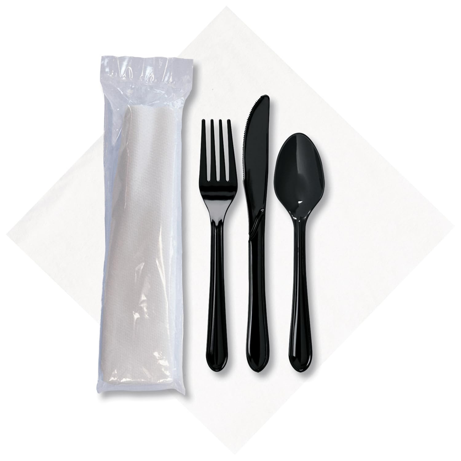 Hoffmaster 119999 Caterwrap cater-to-go Singles individually-wrapped cena servilleta y cubiertos, color blanco (caso de 100)