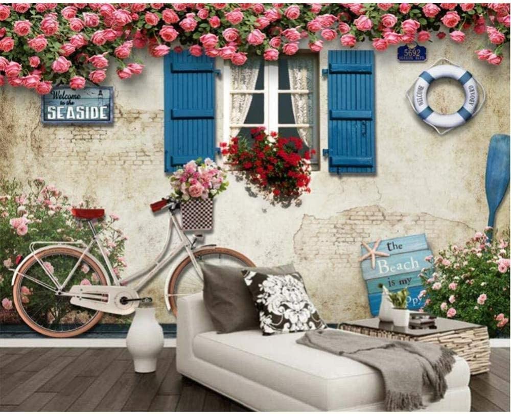 Fondo De Pantalla Para El Dormitorio Bicicleta Rosa Salvavidas Niño Dormitorio Fondo Pared 3D Mural Papel Tapiz 3D Fondos De Pantalla Papel Tapiz Pegar Sala Pegar La Pared Arte De Pared 200x150 cm