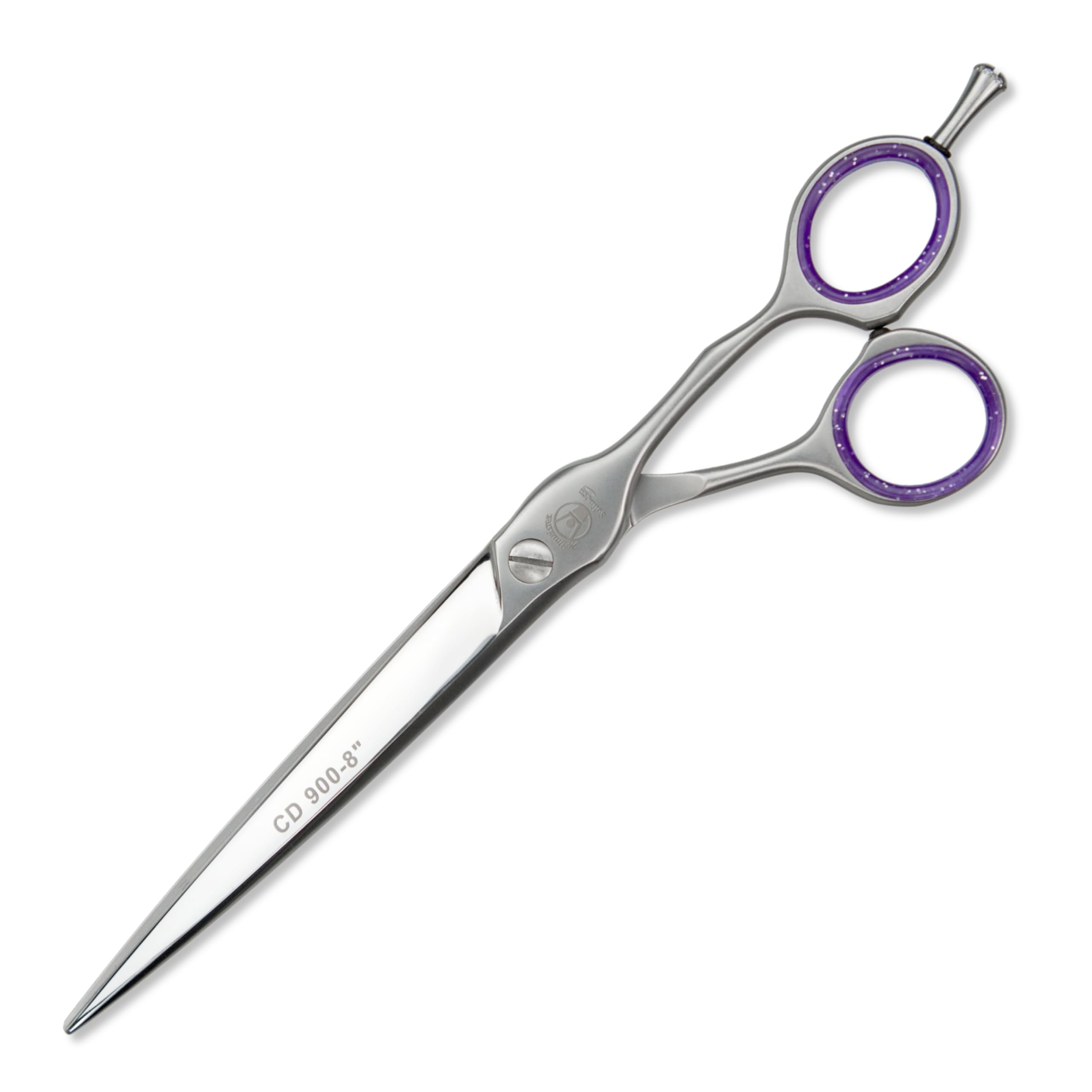 WELTMEISTER SOLINGEN extrem scharfe, ergonomische PROFI Hundeschere Fellschere mit gerader polierter Rasiermesserschneide, einseitiger Microverzahnung, 8 Zoll (20cm) PREMIUM-QUALITÄT Made in Germany