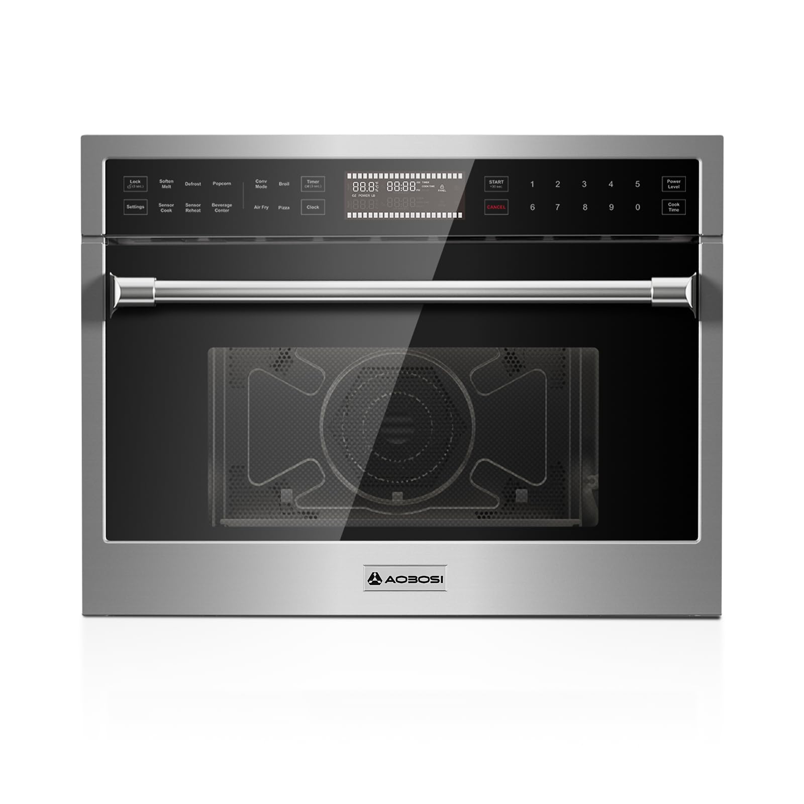AAOBOSI 24Inch 1 6 Cu Ft Microwave Ovens Air Fryer Combos Sensor Auto Cook Convection Oven 8 Cooking
