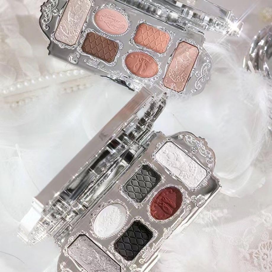 Miniatura 4 de Nueva sombra de ojos Swan Ballet Delicada Brillo Mate Brillo Impermeable 6 Colores Glitter Sombra de Ojos Paleta Cosméticos de Belleza (C01)