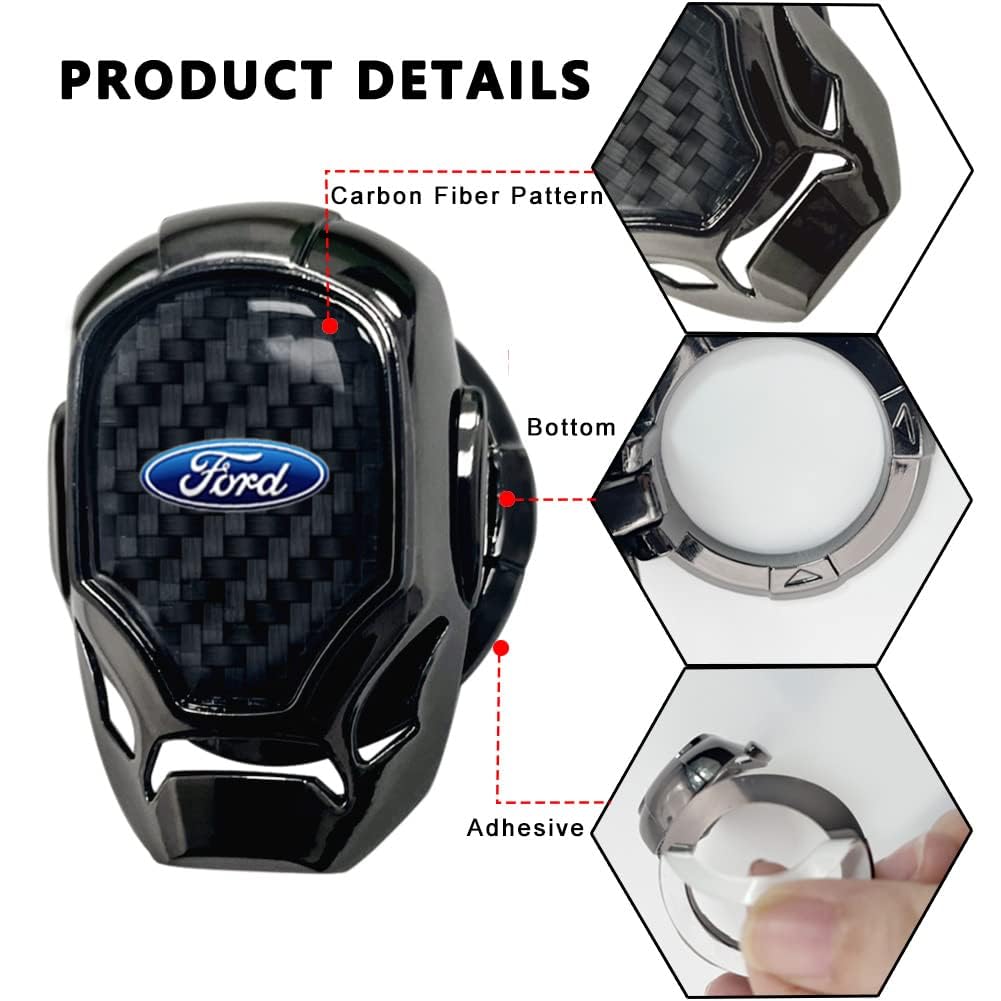 EFEMIR Couvercle Bouton Démarrage Moteur De Voiture Pour Peugeot 107 207 407 408 206 306 307 308 406 806 3008 4008,Couvercle De Bouton De Démarrage De Voiture Résistant Aux Rayures En Métal