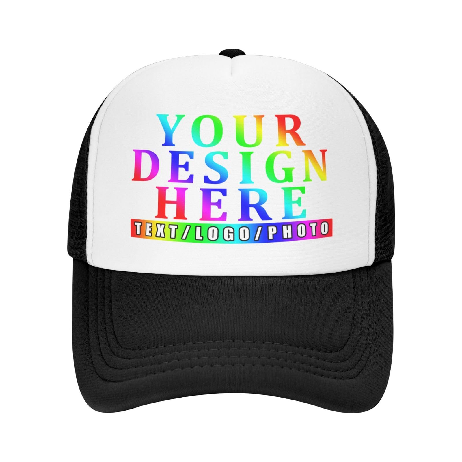 DQHXTK Custom Hat Logo, Personalized Baseball Cap, Customized Kids Sun Hats,Mens Summer Trucker Cap, Outdoor Sport Ponytail Cap, Personalised hat, DAD/Mom Gifts
