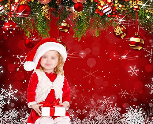 Weihnachts-Fotohintergrund Mit Schneeflocken – 2,7 X 1,8 M Vinyl, Für Winter-Partys, Familienfotos & Dekoration