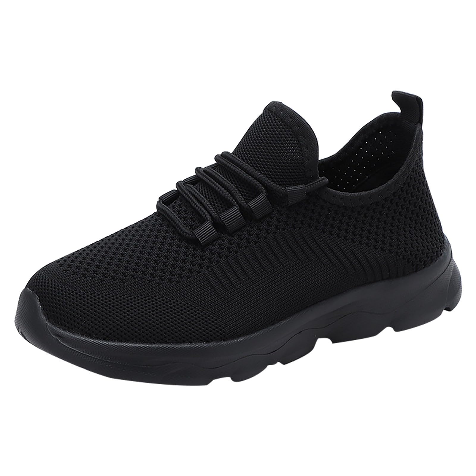 GenericBlack Trainers Size White Trainers for Women UK Fashion Summer  Women Mesh Hollow Breathable Comfortable Lightweight Lace Up Gradient Color