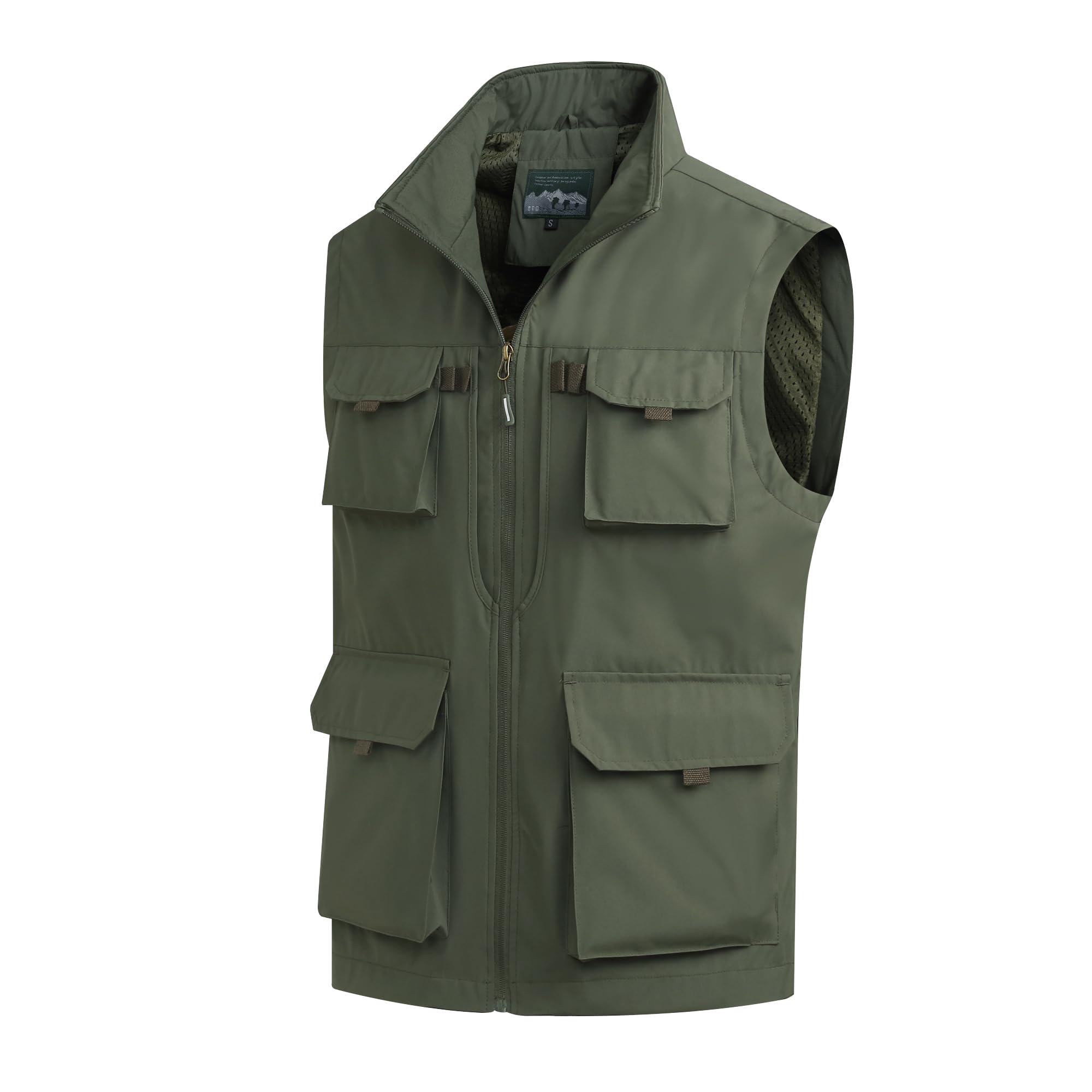 Herren Outdoor Weste Angelweste mit Vielen Taschen Weste Sommer Sport Weste Leicht Atmungsaktiv Weste Jagd und Fotografie Weste Multifunktionsweste Freizeit Ärmellose Jacke
