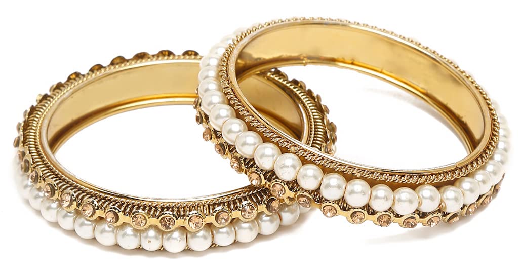 Shining Diva Fashion Latest Antique Gold Plated Set of 2 Stylish Traditional Bangle for Women (11184b_2.4) (B0B65BK5T7) Amazon Price History, Amazon Price Tracker