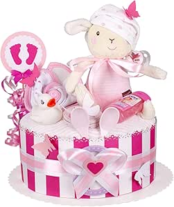 Produktbild von Windeltorte ® Batbaby [Superhelden Fangeschenk]- Geschenk Zur Geburt - Babyparty - Baby - Babyshower - Pullerparty - Jetzt Torte Kaufen (Rosa/Mädchen