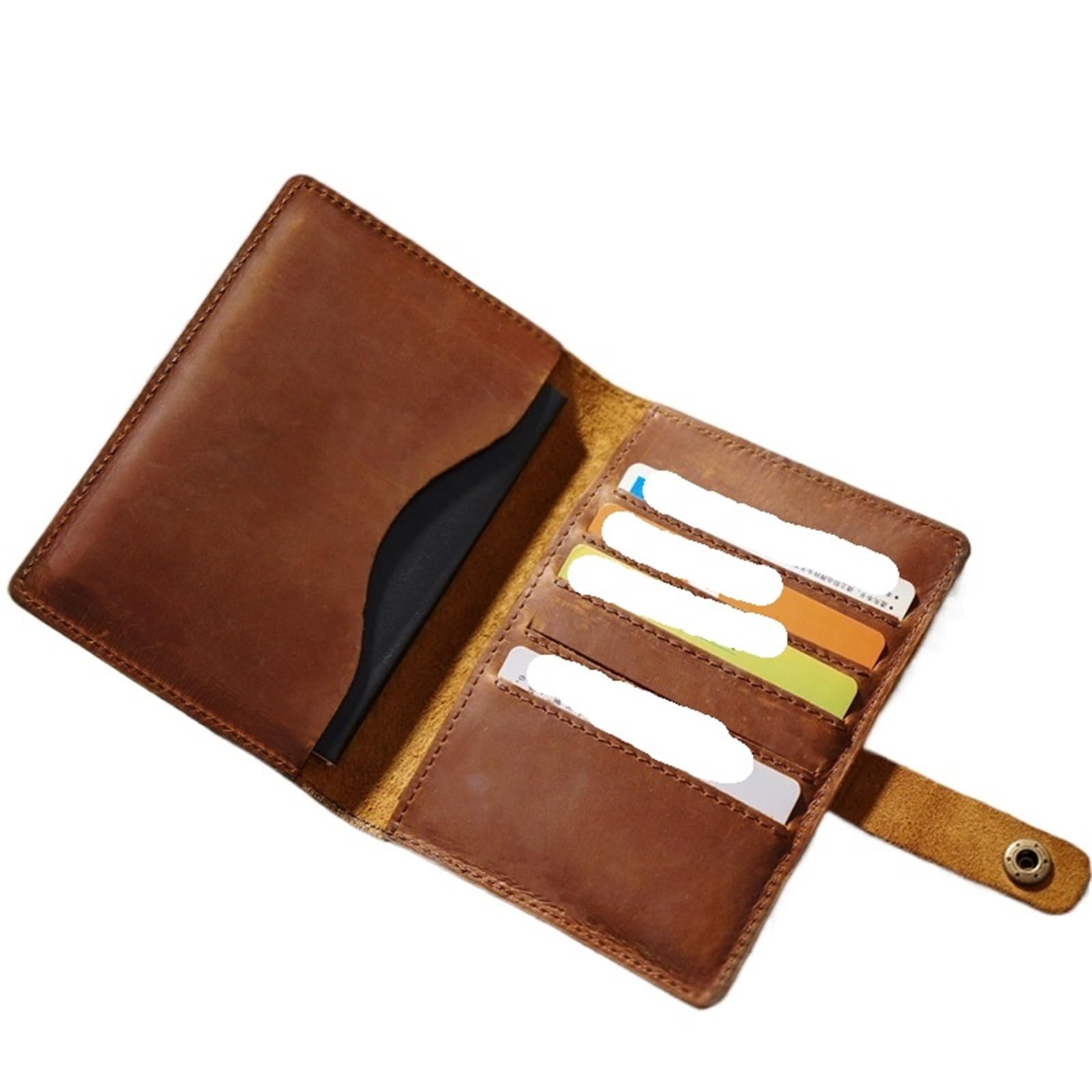 porta passaporto Porta passaporto da viaggio in pelle, porta carte, accessori(Brown)
