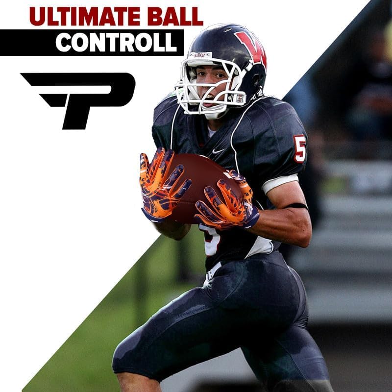 Premium Football Gloves for Kids Youth & Adults-Premium Sticky Receiver with Adaptive Fit Technology-Ultra-Grip Performance - Image 6