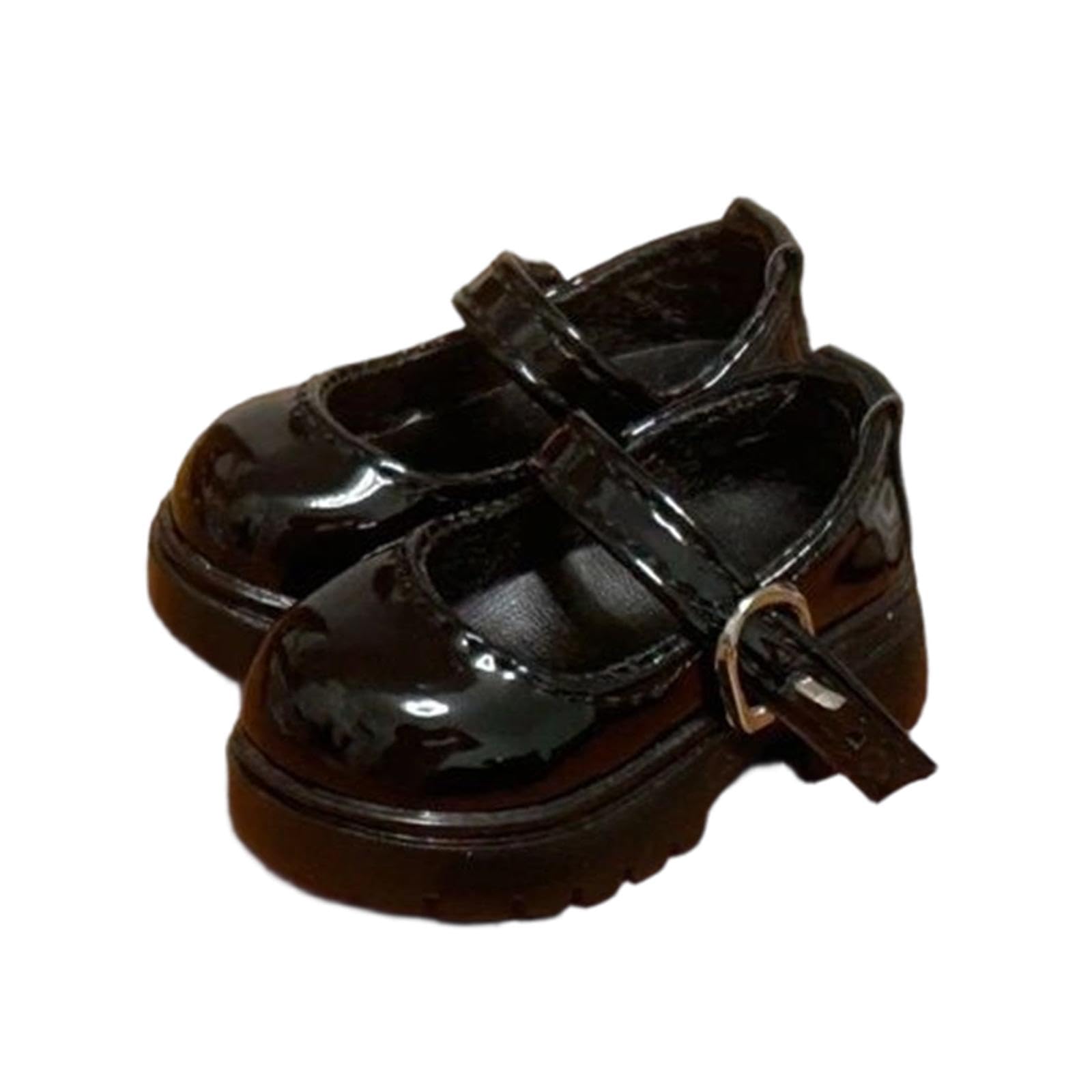 Puppenschuhe Im Maßstab 1:4, Mini Plateauschuhe, Puppenkostüm Accessoires, Foto Requisiten, Schwarz