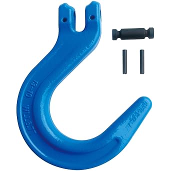 1/2 Grade 100 Clevis Foundry Hook, Alloy Steel, Painted Blue, 15000 LBS WLL, 60000 LBS BS