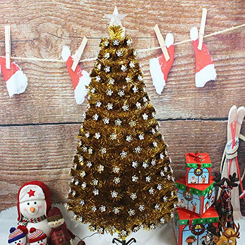 Dulplay Led Christmas Tree Luxury Green Xmas Trees, With Lights Multi-Coloured Warm White Unlit Optical Fiber Tree-A 6.8Ft(210Cm) #TOP1