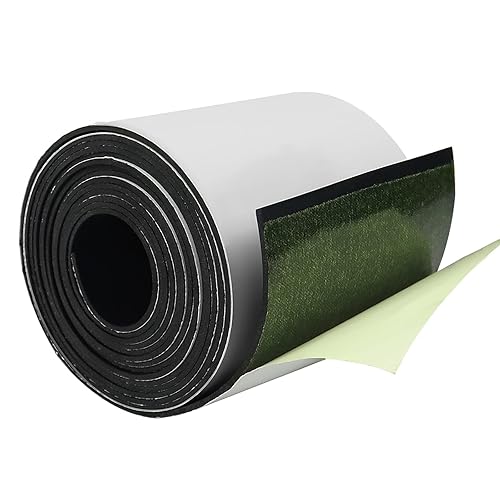 Neoprene Rubber Sheet Self Adhesive, Solid Rubber Sheets, Rolls & Strips for Crafts, Pads, Protection, Supports, Leveling, Anti-Vibration, Anti-Slip