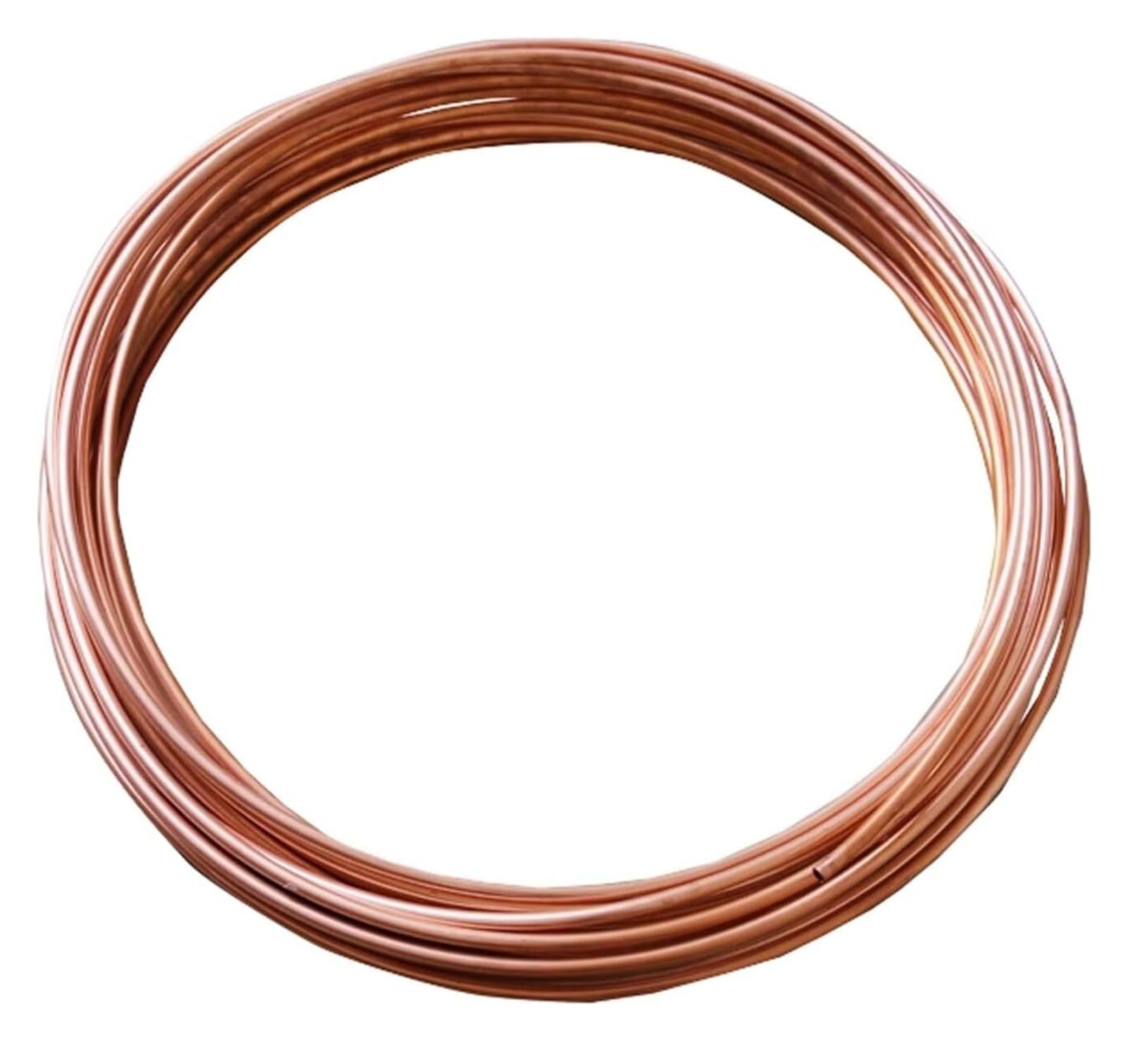 Tubos de bobina de cobre, Tubo de cobre T2 5 metros longitud y 0,6 mm espesor, ideal for sistemas refrigeración fontanería(OD 9.52mm)