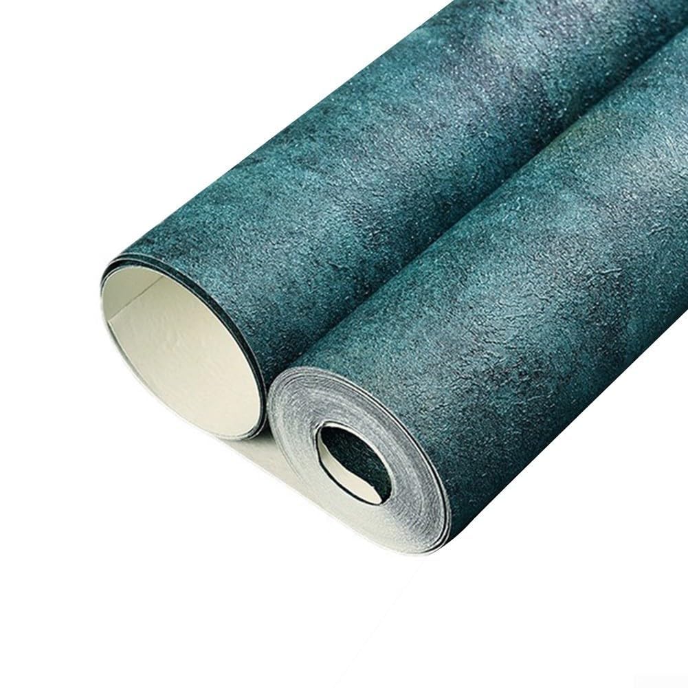 Papier peint rétro imperméable en PVC couleur unie pour décoration