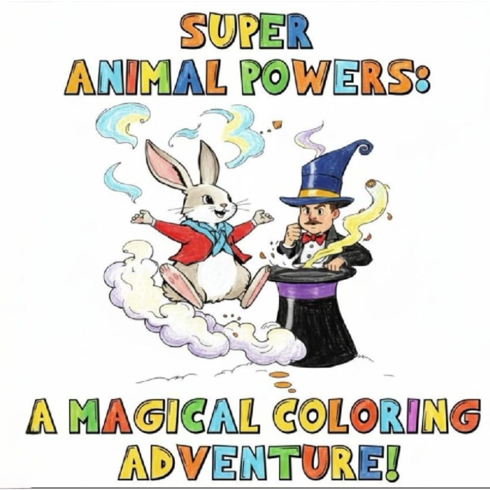 Super Animal Powers: A Magical Coloring Adventure!