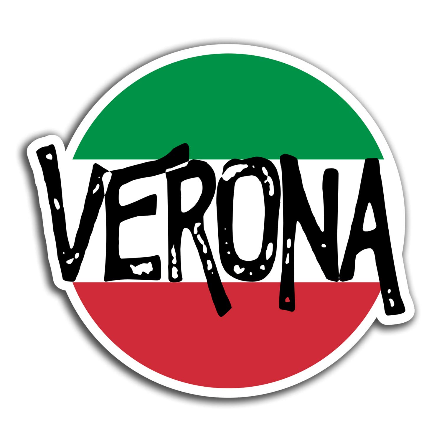 Destination Vinyl Ltd Multi 2 X 10Cm Verona Italian Vinyl Stickers - Travel Sticker Laptop Luggage #23765 (10Cm Wide)