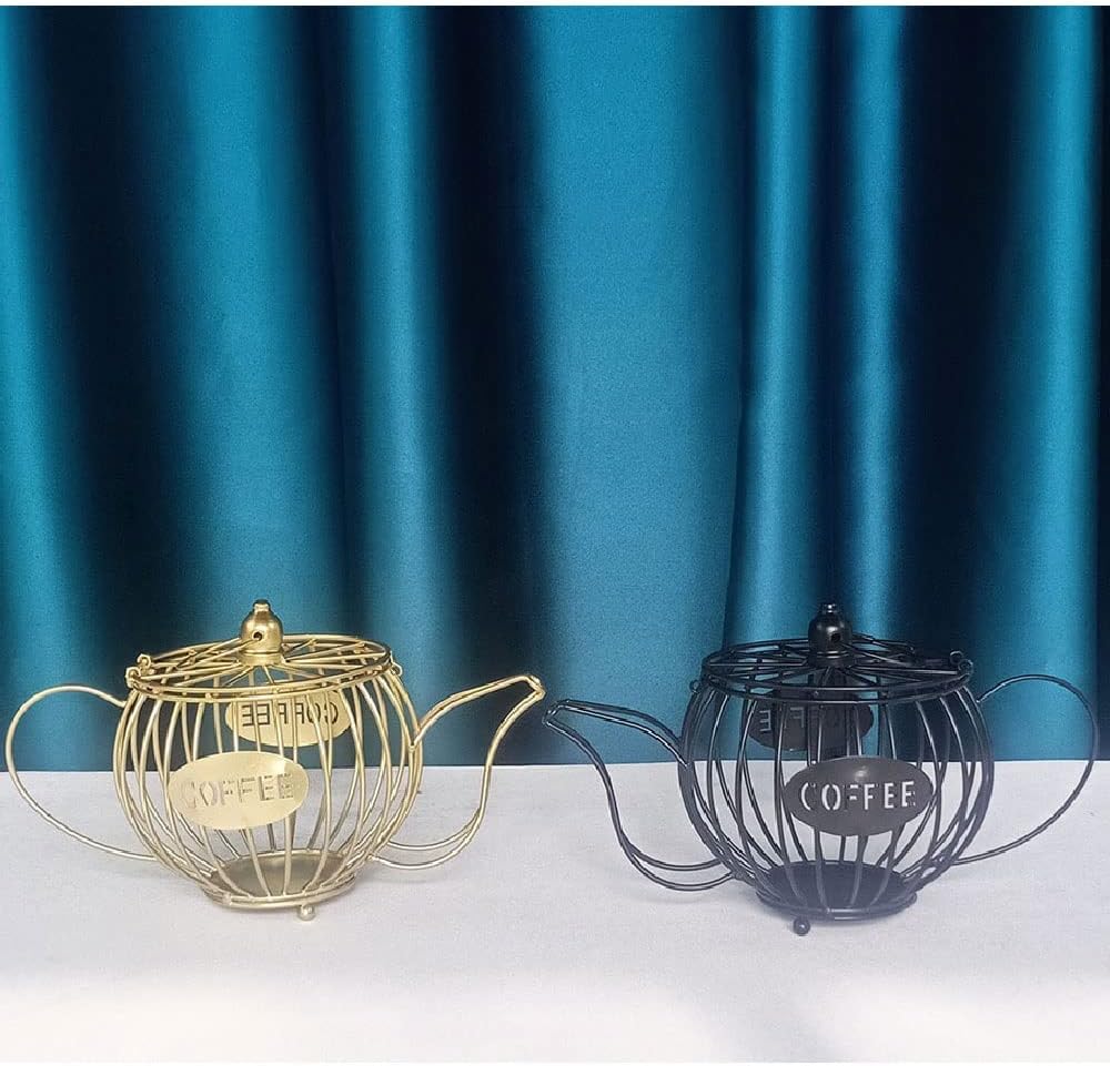 Openwork Coffee Capsule Storage Basket Creative Coffee Cup Fruit Coffee Beans Organizer Cafe Hotel Jewelry (Color : Golden) (Golden )