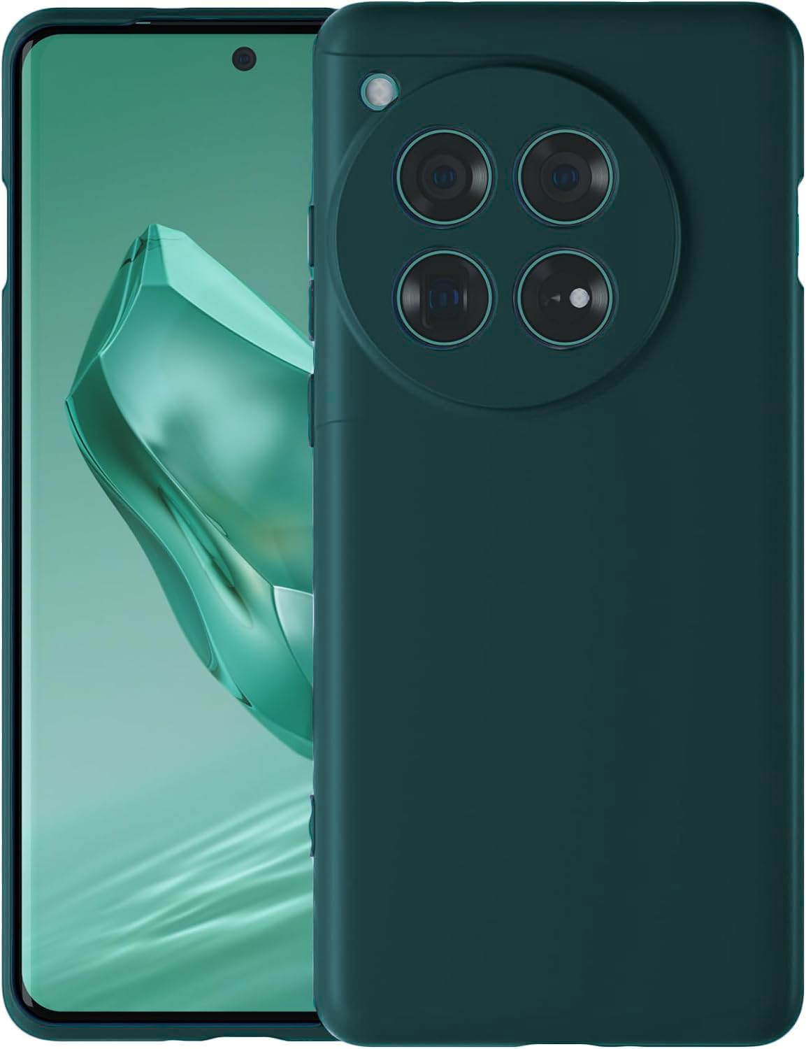 DIZORO Microfiber Candy Compatible for Oneplus 12 5G Mobile Accessories Trendy Smooth Touch Cushion Liquid Soft Silicone Gel Rubber Phone Cases Non-Slip Full Body Protective Shockproof (Forest Green) (B0CSJXQ6LW) Amazon Price History, Amazon Price Tracker