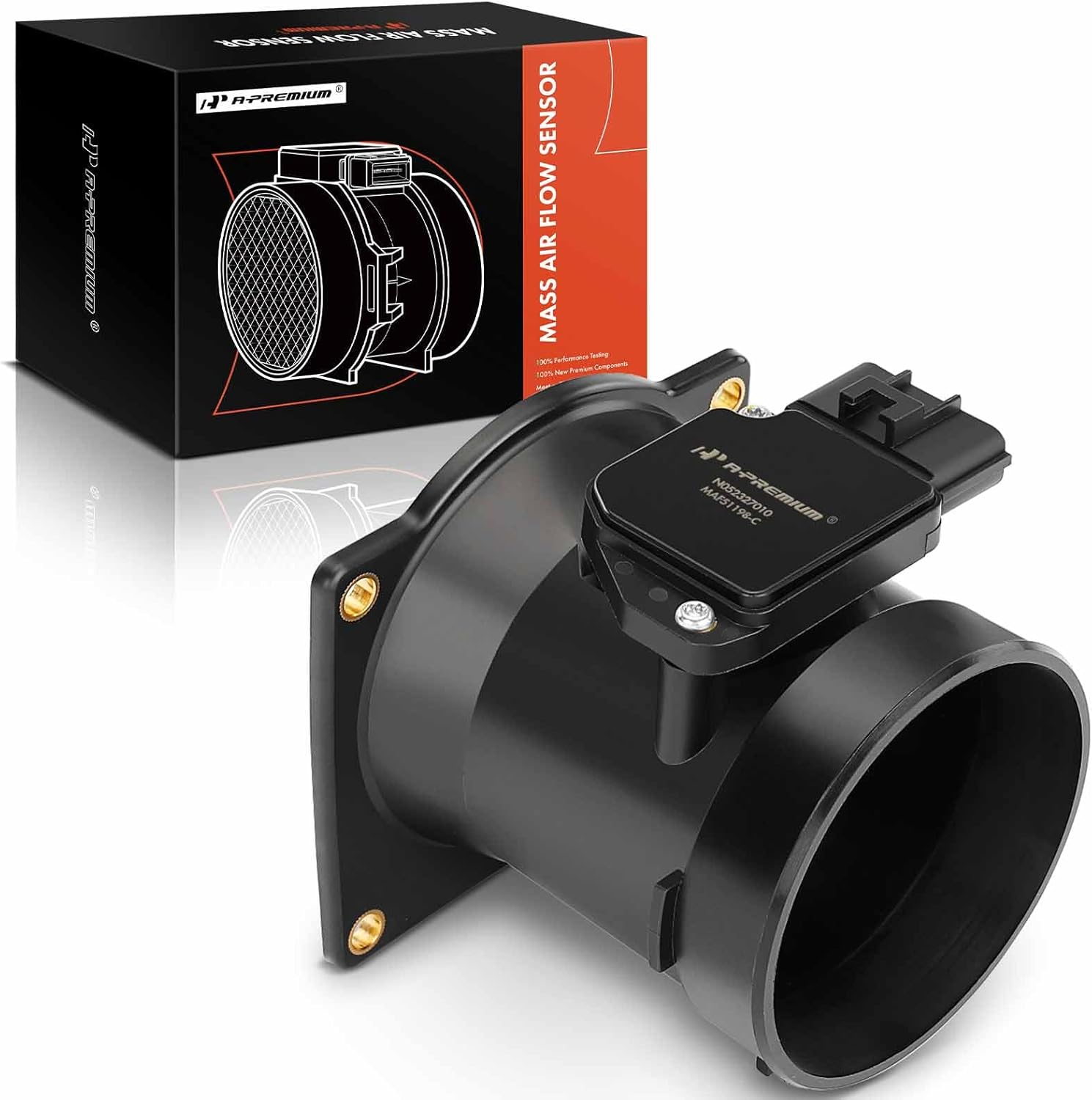 A-Premium Mass Air Flow Sensor Meter Assembly Compatible with Ford Expedition 2003-2004 & Lincoln Navigator 2003-2004, Replace# 3L7U12B579AA, 3L7Z12B579AA