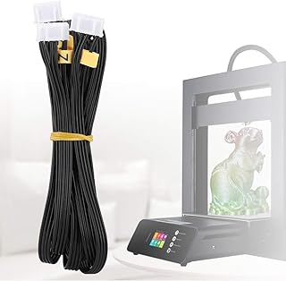 E Step Motor Cable Stepper Motor Cable Extension Connector Black Abs 3D Printer Stepper Motor Cable Double Z Axis Motor Connector Accessories for Cr 10