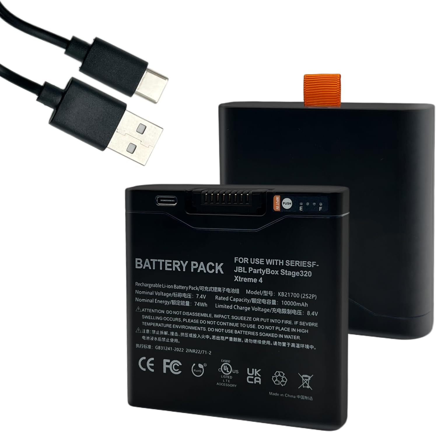 Replacement 10000mAh Li-ion Battery for JBL PartyBox Stage 320 & Xtreme 4 Portable Speaker