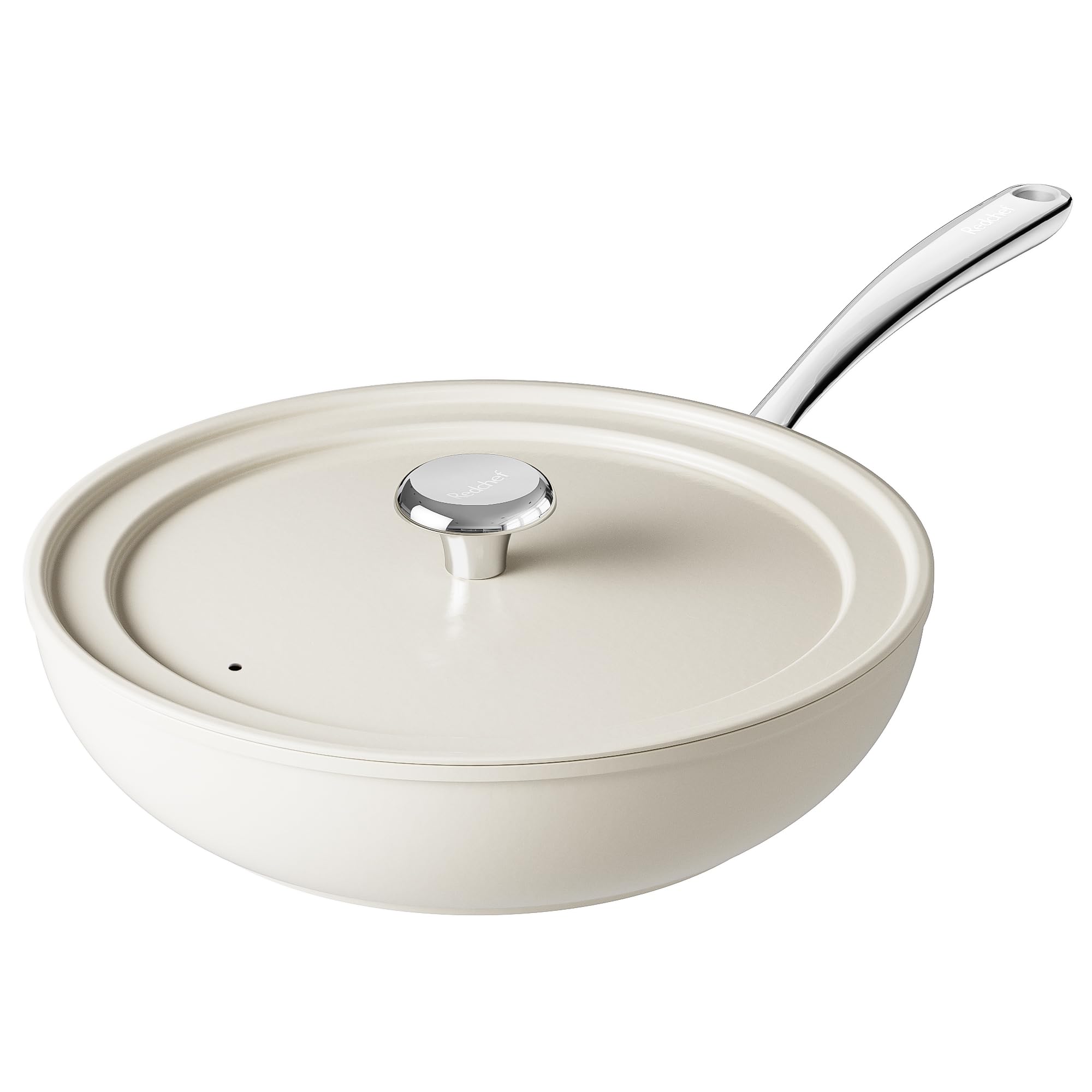 Redchef Keramik Pfannen Set Induktion, Bratpfanne 20/24/28 cm, Beige Weiß