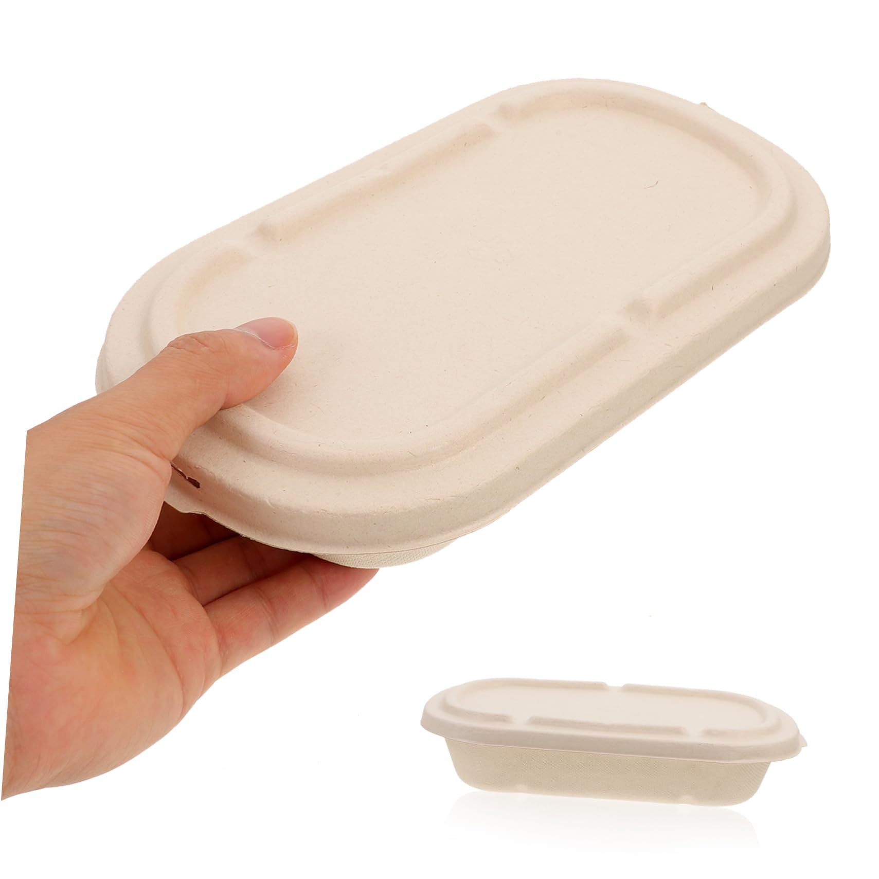 Amazon.co.jp: UKCOCO 25セットパルプ製蓋付き使い捨て食品容器