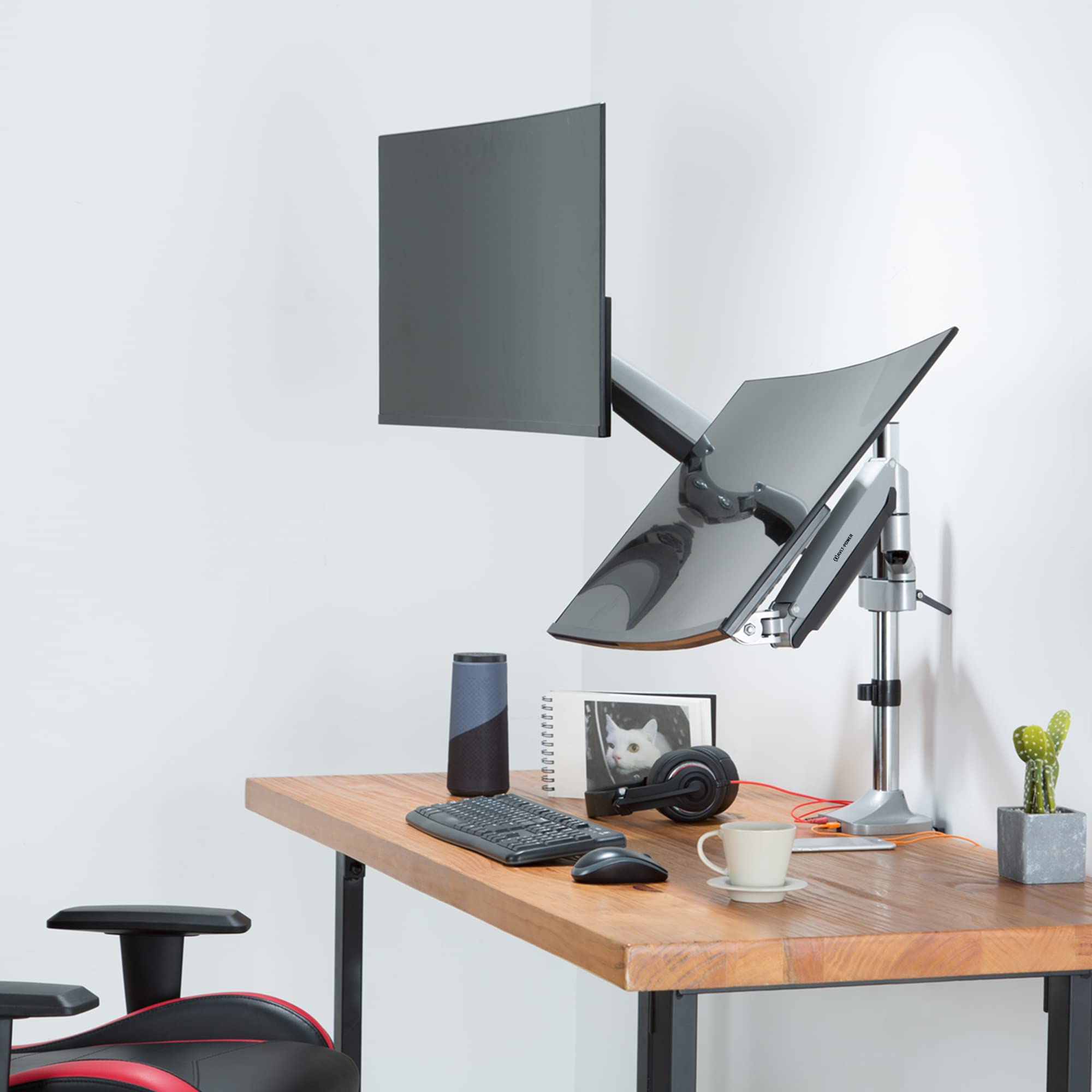 Buy AVLT Dual 13"32" Monitor Arm Desk Mount fits Two Flat/Curved