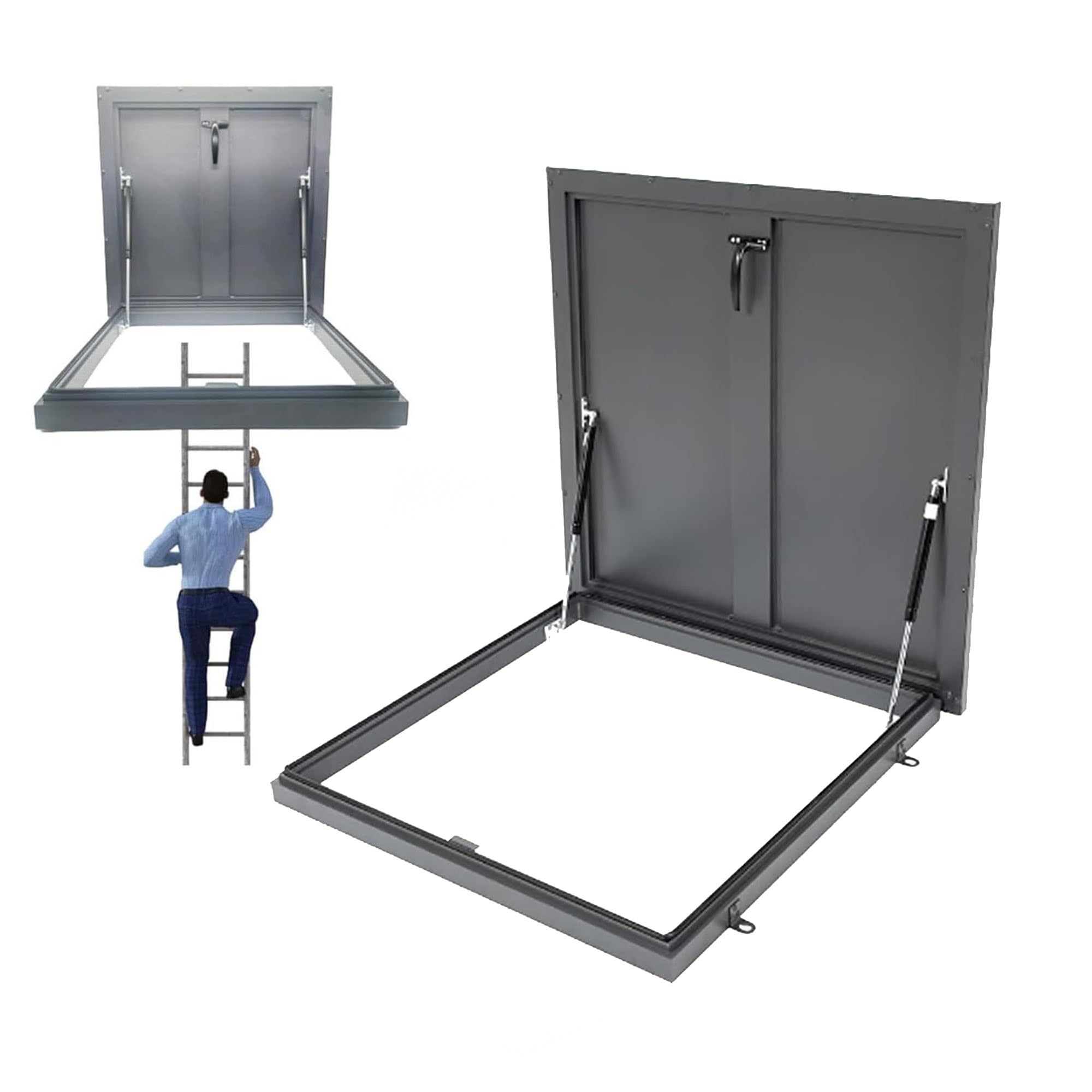 Escotilla de acceso al techo gris de 45x45 cm para almacén