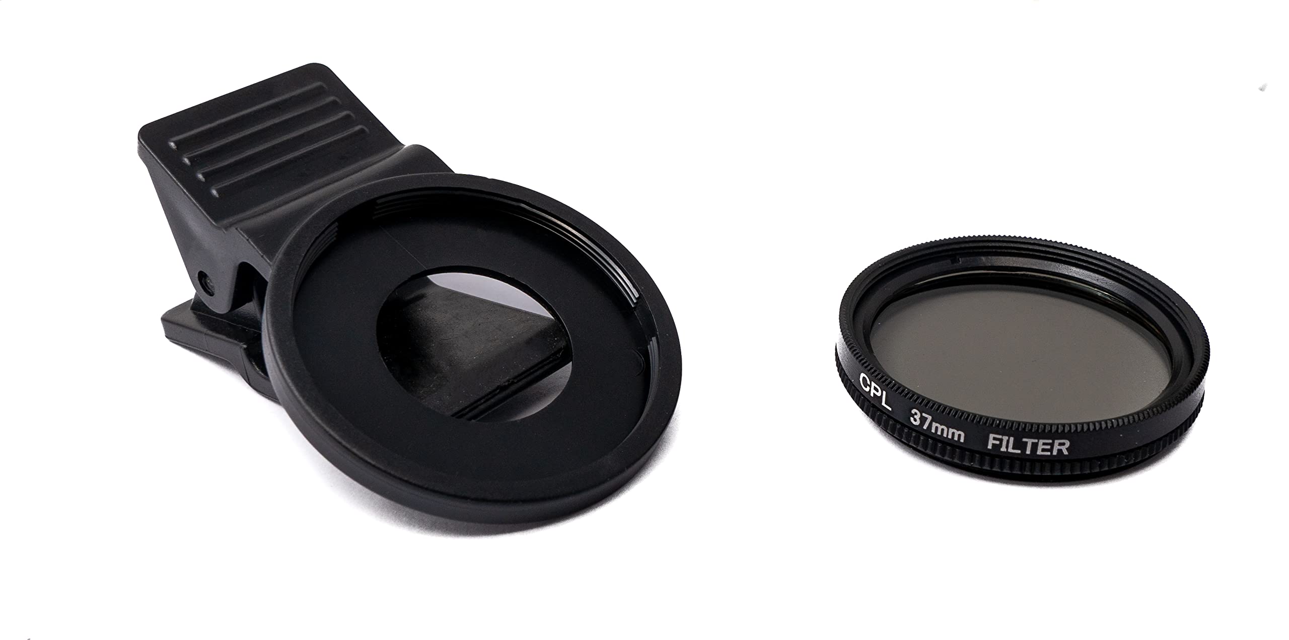 SYSTEM-S CPL filtr 37 mm soczewka z klipsem do smartfonów w kolorze czarnym
