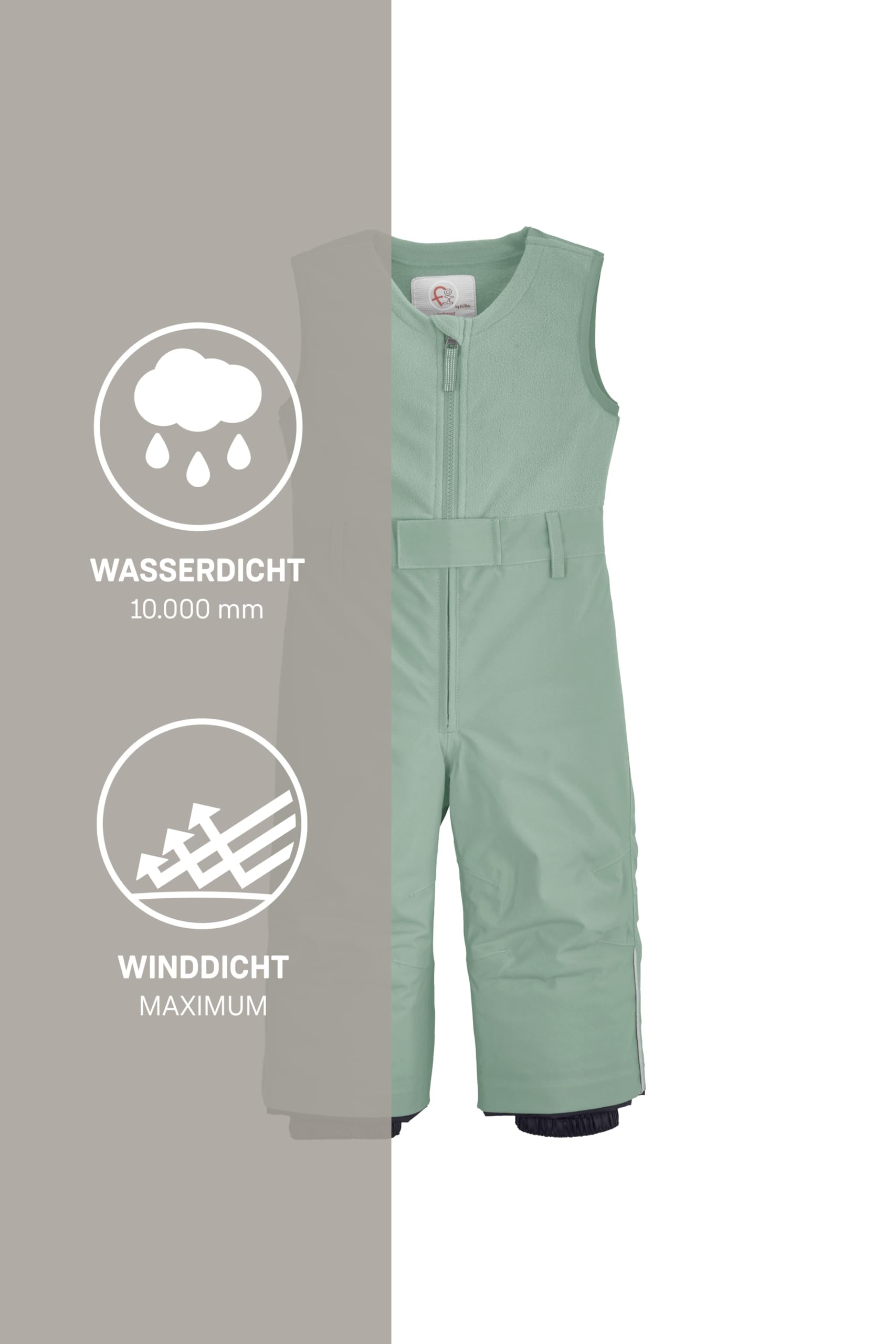 first instinct by killtec Fisw 34 MNS Ski Pnts - Salopette chauffante avec Jupe Pare-Neige/Pantalon de Ski - Skihose - Mixte bébé