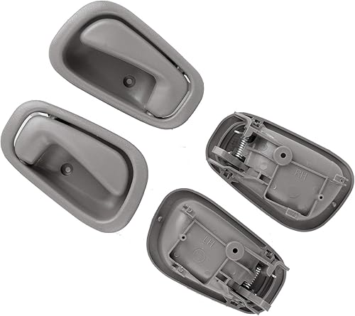 Miniatura 5 de NPAUTO Par de manijas interiores de puerta trasera delantera y trasera para Toyota Corolla Chevy Prizm 1998 1999 2000 2001 2002 Cerradura manual,