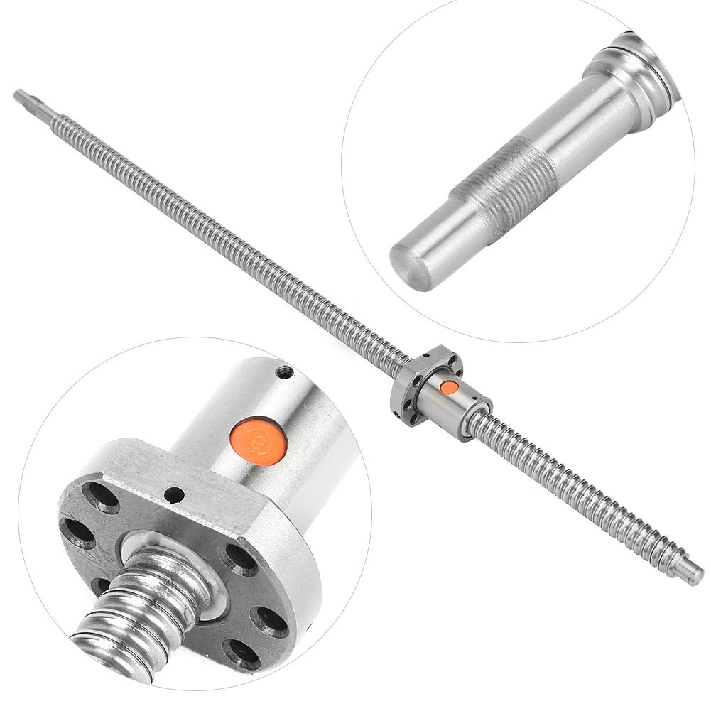 Juego de Husillos de Bolas SFU1605, Acero Inoxidable Duradero, Alta Precisión para Equipos Automáticos, 600 Mm de Longitud
