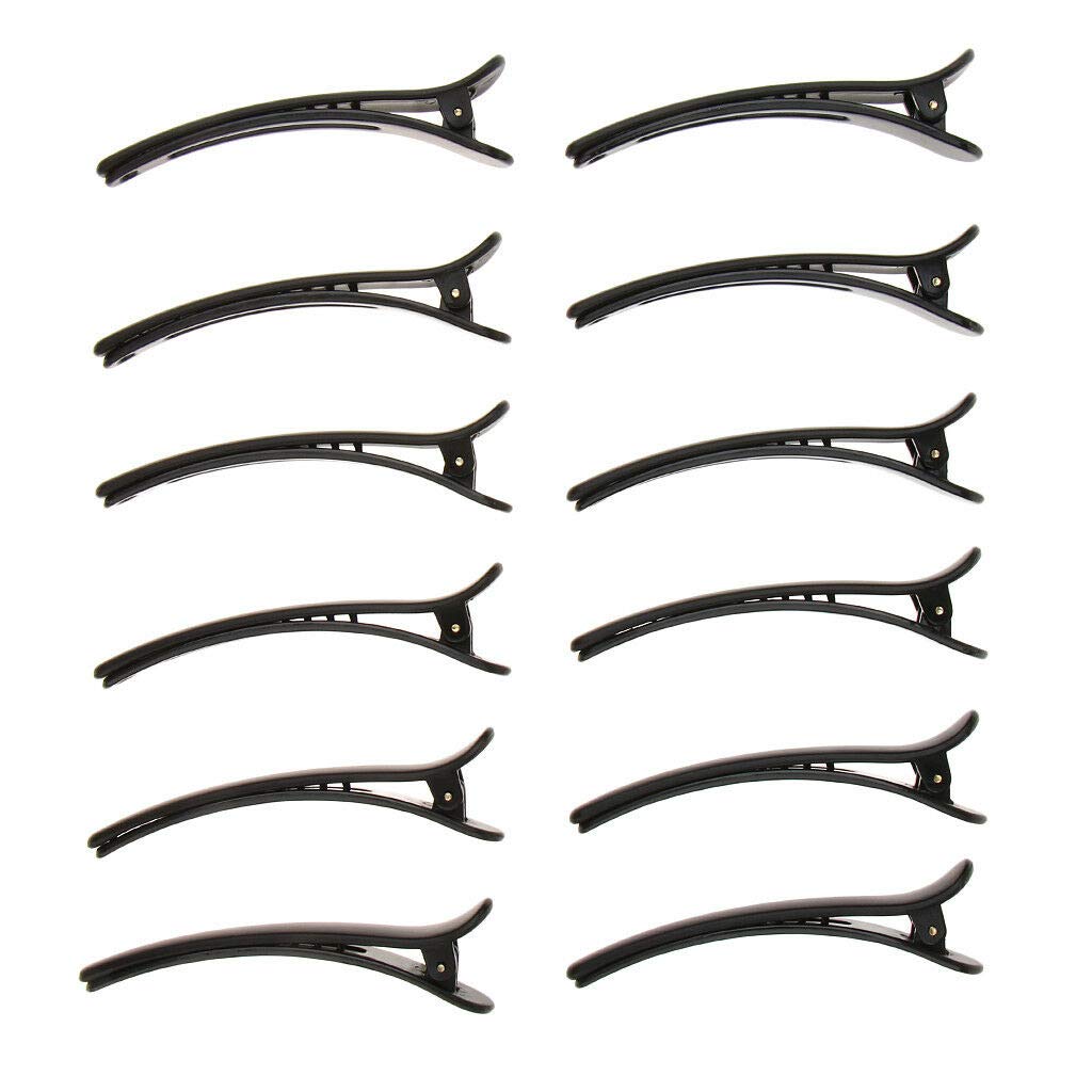 MOPOLIS 12/set Hairdressing Black Duckbill Hair Clips
