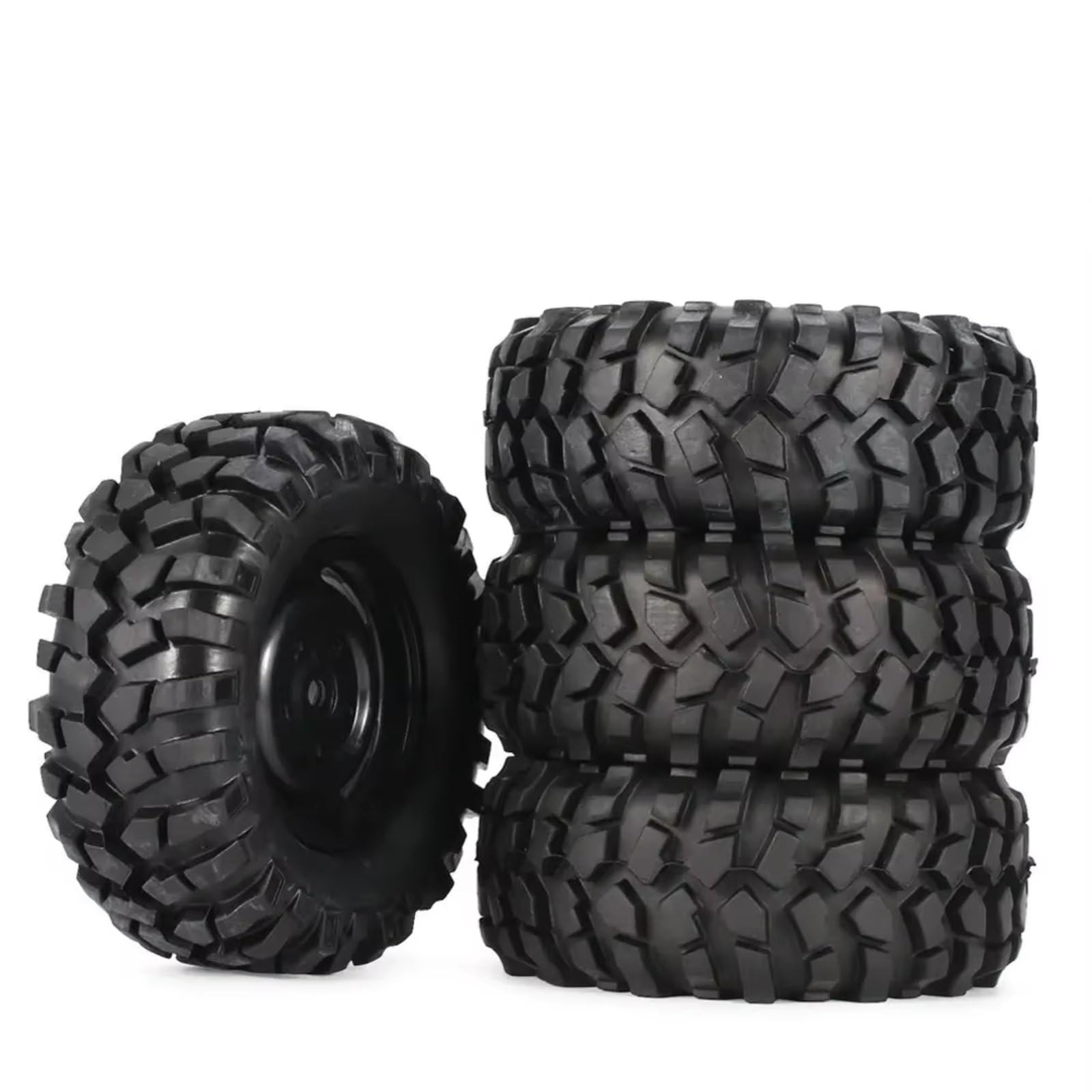 RC Neumáticos para HSP para Redcat para Traxxas para Axial 90046 1/10 Piezas para Coche RC Crawler 4x4 4 Llantas De Goma 96 Mm Y 1,9 Pulgadas con Bloqueo Talón