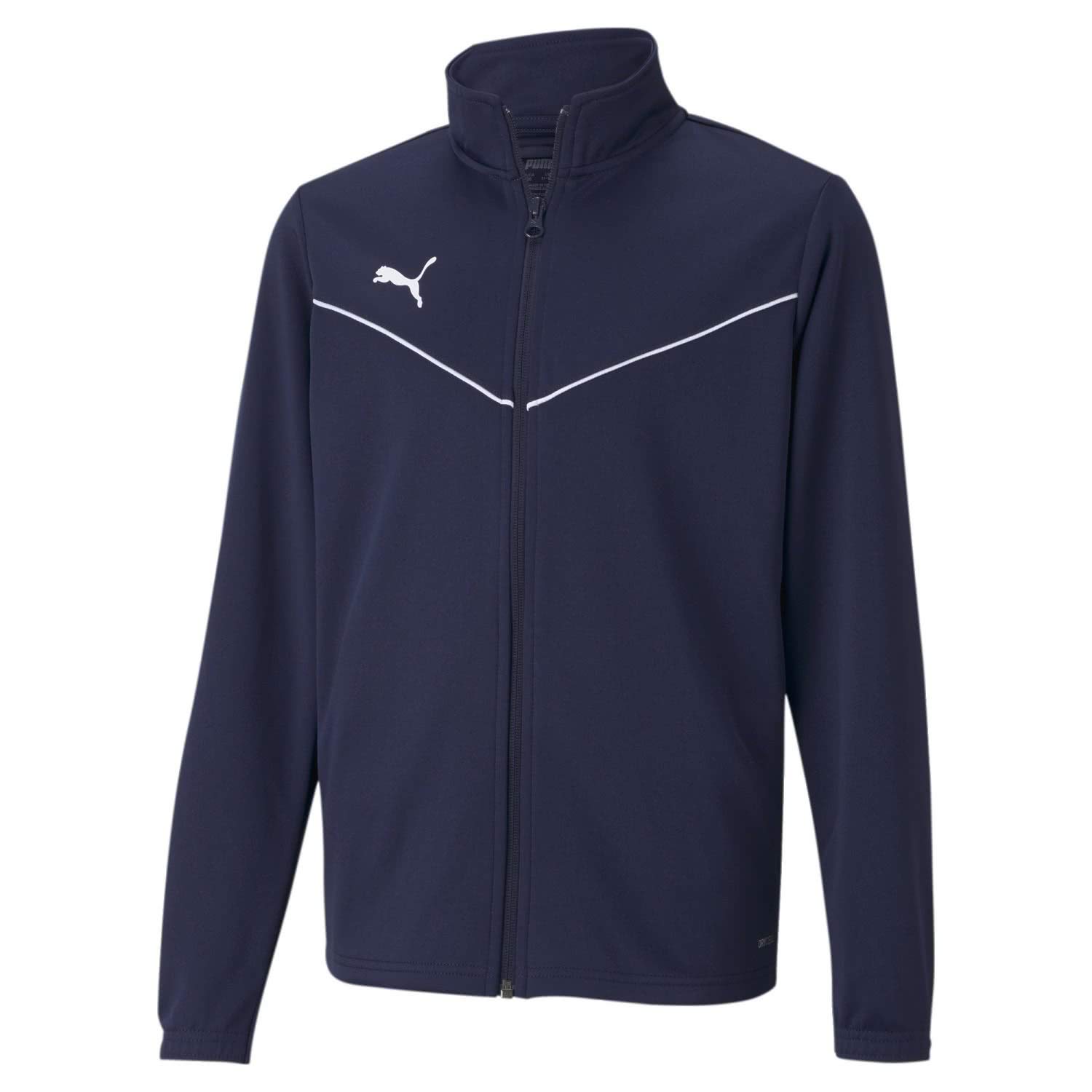 PUMA teamRISE Training Poly Jacket Jr Vest Unisex Kids, Peacoat-Puma White, 116