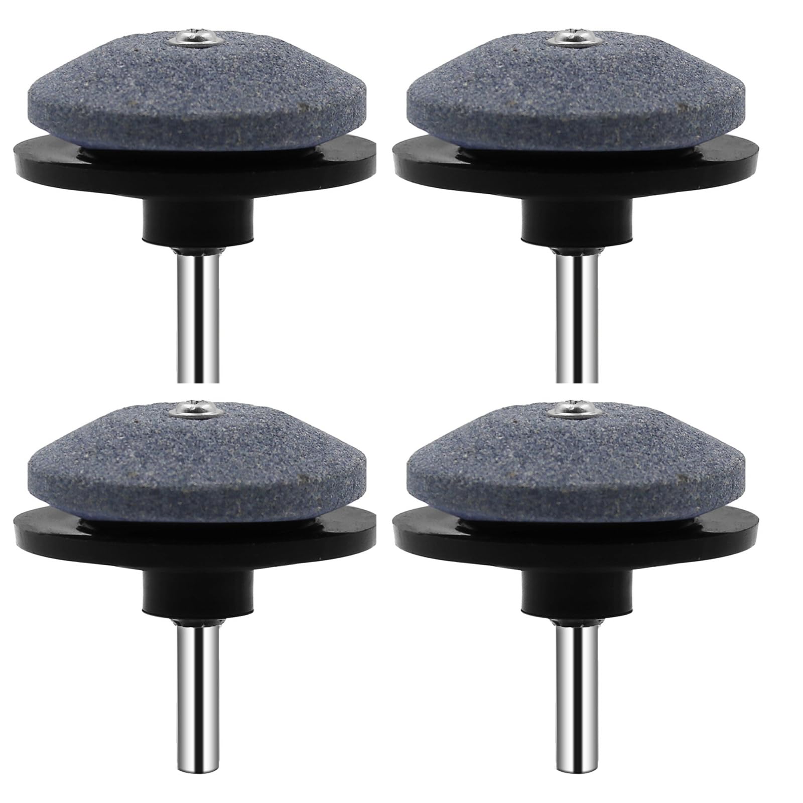 Msioytog Black 4Pcs Lawnmower Sharpener Rotary Lawnmower Sharpener For Power Drill Hand Grinding Rotary Drill Lawmower Accessories Grinder For Mowers