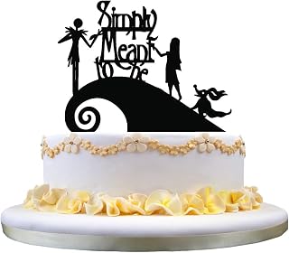 Jack and Sally Simply Meant To Be Wedding Cake Topper,Jack and Sally cake topper