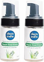 Foam Foot Wash for Dry & Cracked Heels | Neem, Glycolic Acid & Aloe Vera | Antibacterial Foot Cleanser for Men & Women | Removes Dirt & Odor | 100 ml Each (Pack of 2)