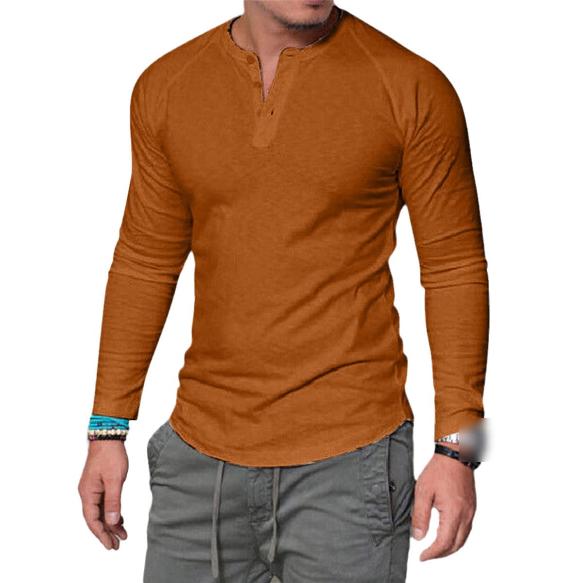 Pull décontracté orange à col rond pour vos sorties de week-end - 3