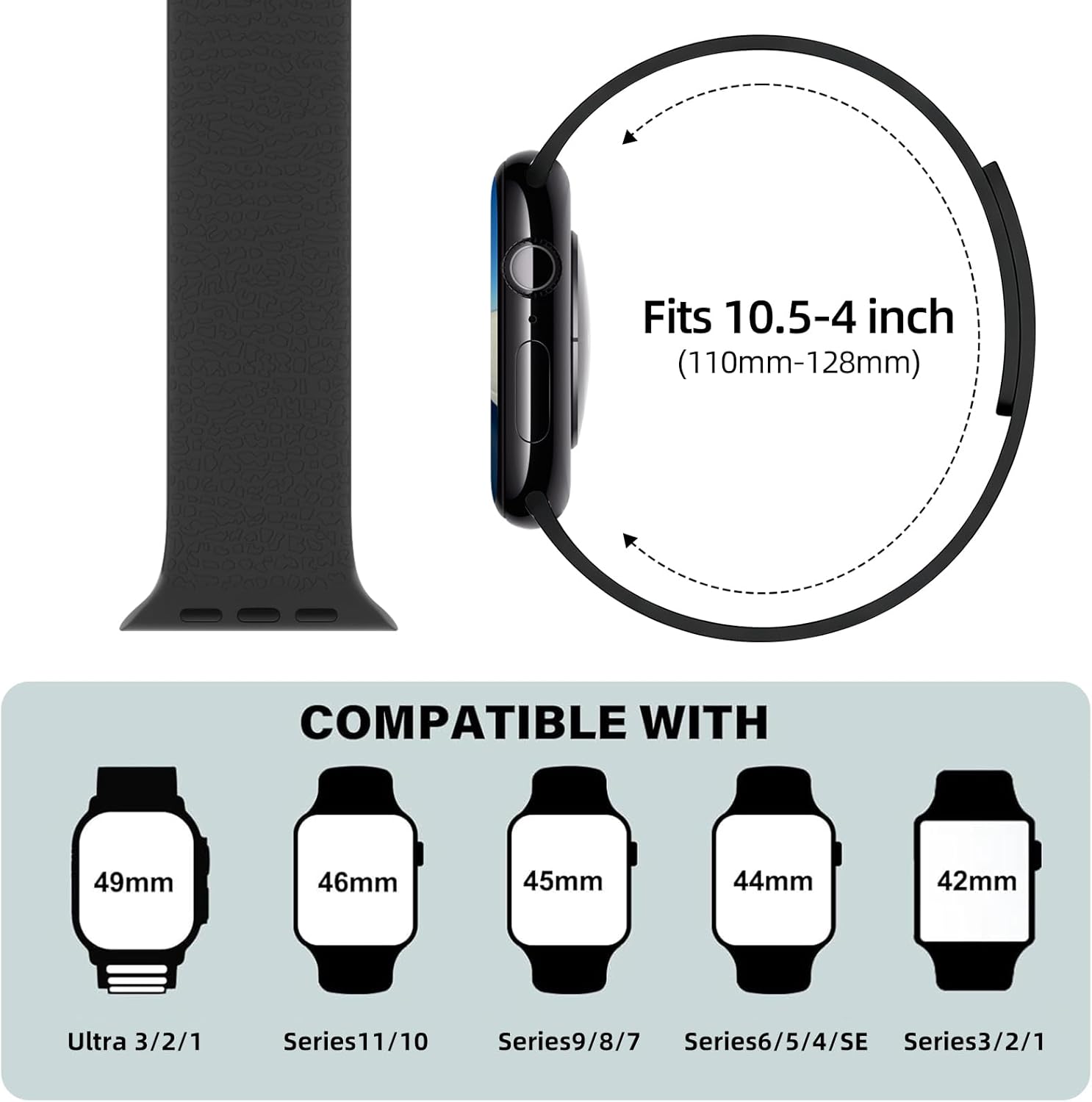 Magnetic Watch Band Compatible with Apple Watch Bands 49mm 46mm 45mm 44mm 42mm 41mm 40mm 38mm Men Women, Silicone Sport Magnet Strap for iWatch Series Ultra11 10 9 8 7 6 5 4 SE3 2 1 Ultra3 2 1 - Image 6