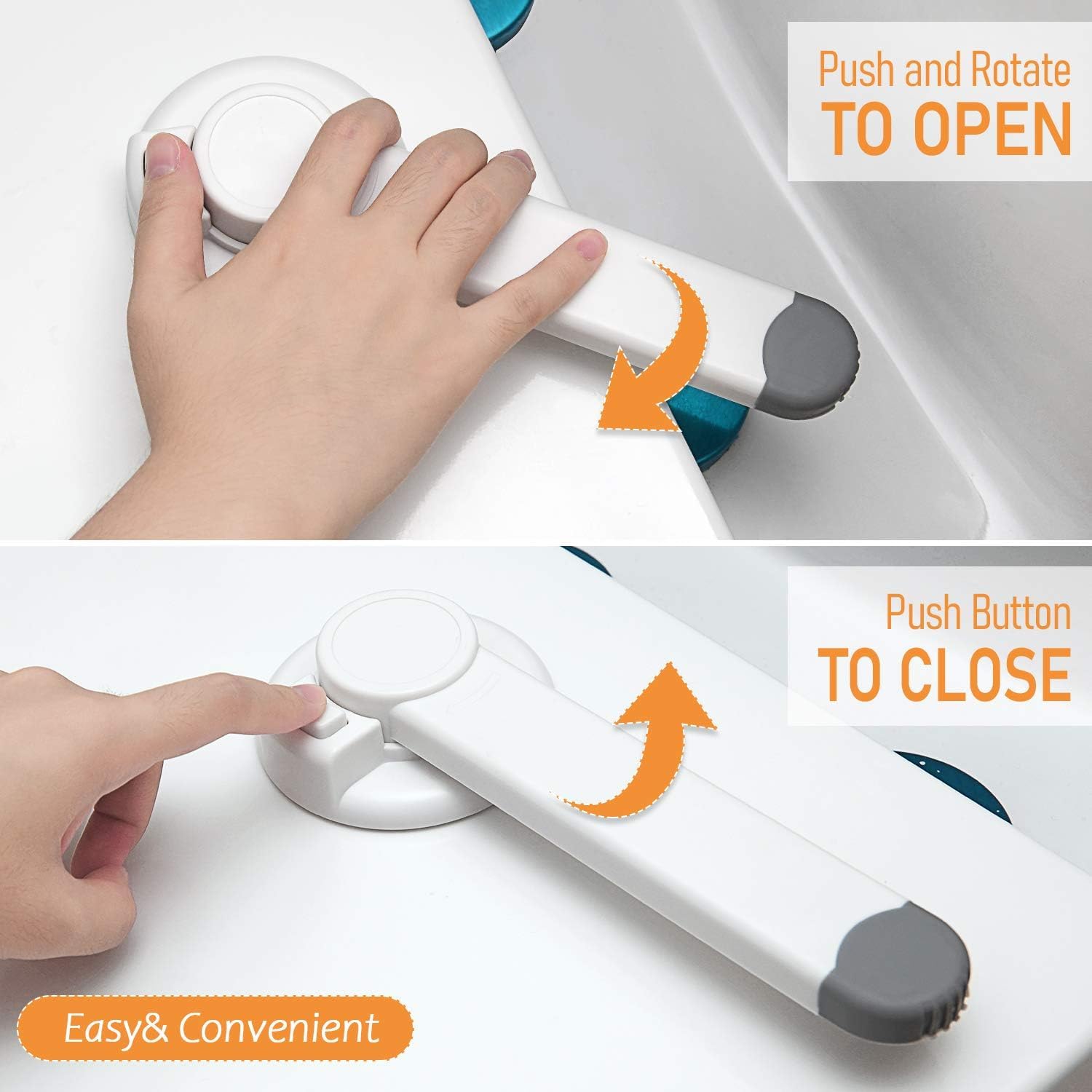 Safety Toilet Lock, Bathroom Child Proof Toilet Seat Lock - Image 2