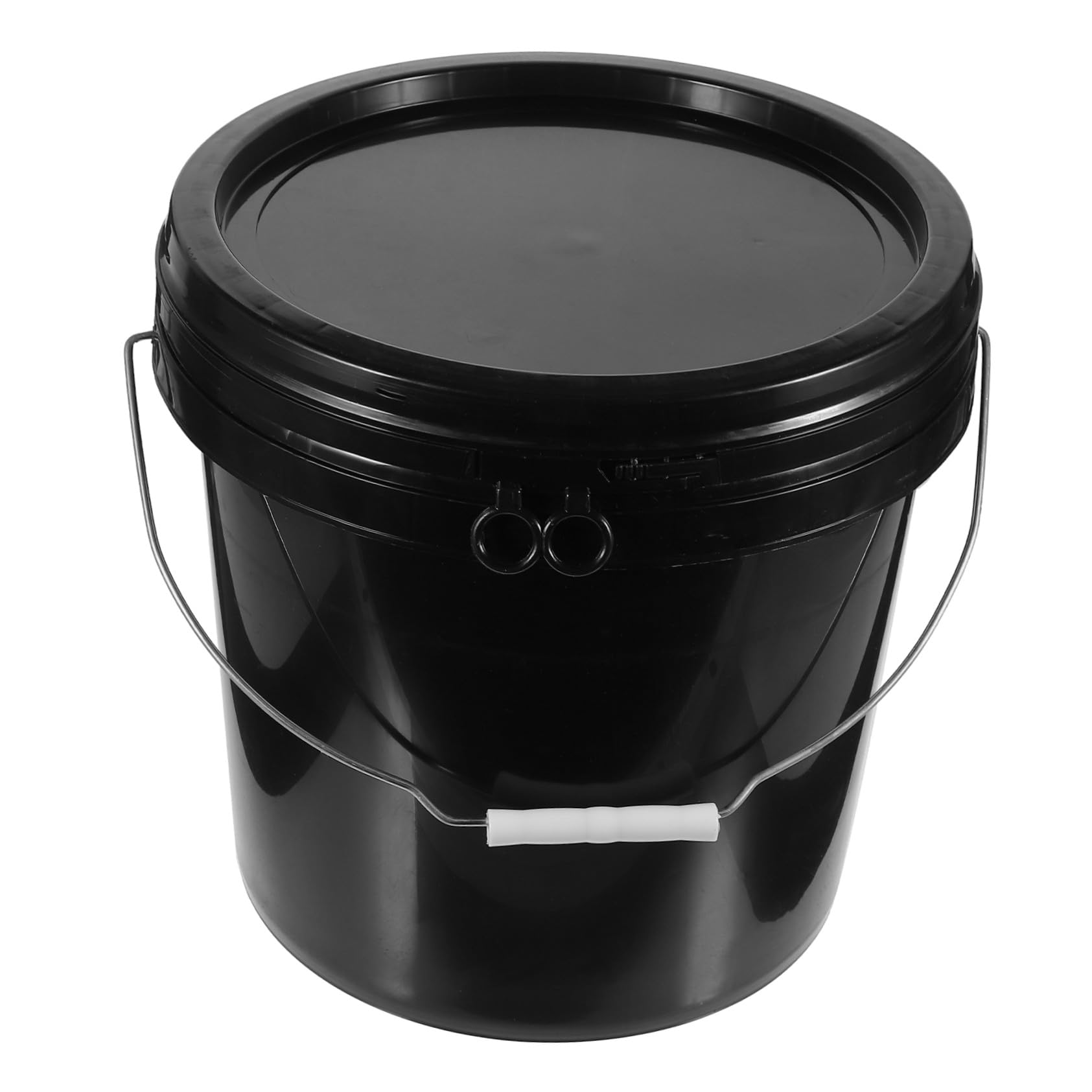 Seau de Peinture Vide Noir 10 L Couvercle, Récipient Rond Hdpe
