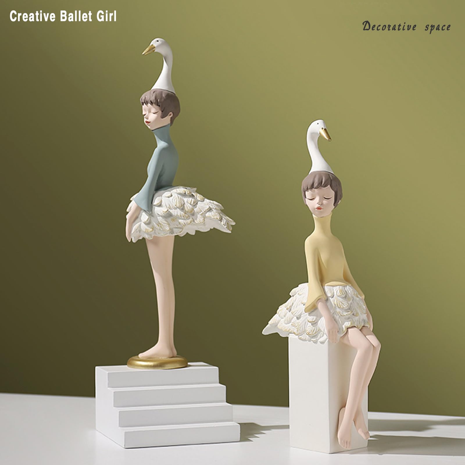 Amazon.co.jp: バレリーナ像 白鳥の女の子の彫刻、13インチ バレエ